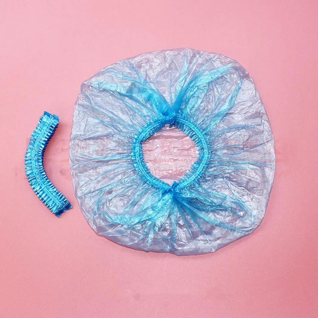 100 шт./упак. водонепроницаемые эластичные одноразовые шапочки для ванной дома