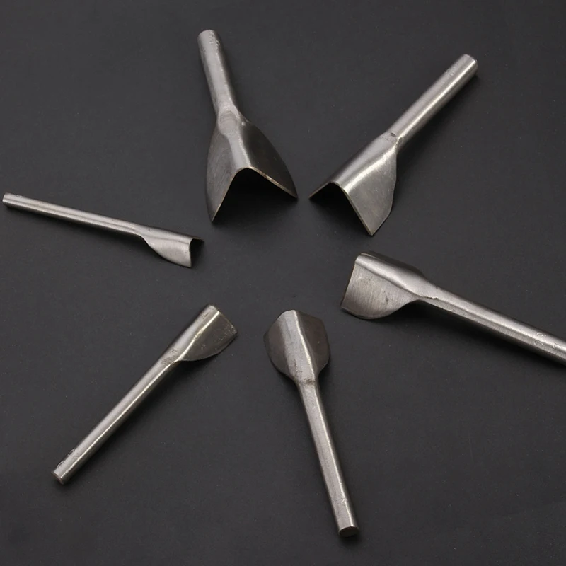 6Pcs/Lot Steel Leather Half-Round Strap Belt Walllet End Cutter Punch Work Tool | Leathercraft Sets