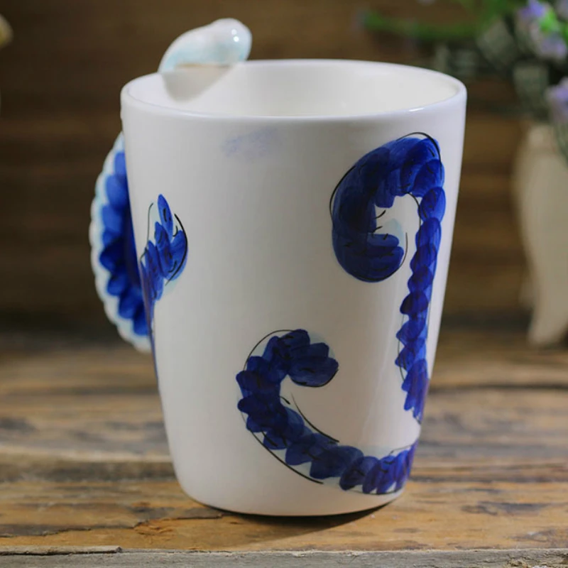 3D Животное осьминог керамическая чашка рисованная мультфильм кофейная