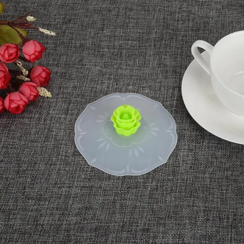 Reusable Silicone Rose Dustproof Cup Lid Leak Proof Airtight Seal Covers | Дом и сад