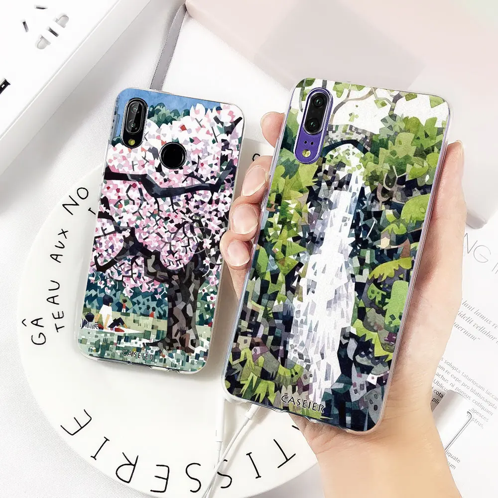 CASEIER Модный чехол для телефона Huawei Honor 8 9 10 Lite японский мультяшный элемент P10 P8 P9 P20