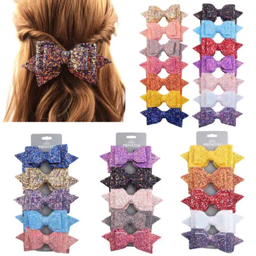Cute Princess Girls Big Ribbon Hair Bowknot Clip Baby Hairpin Bow Tie Accessories Pure Color | Детская одежда и обувь
