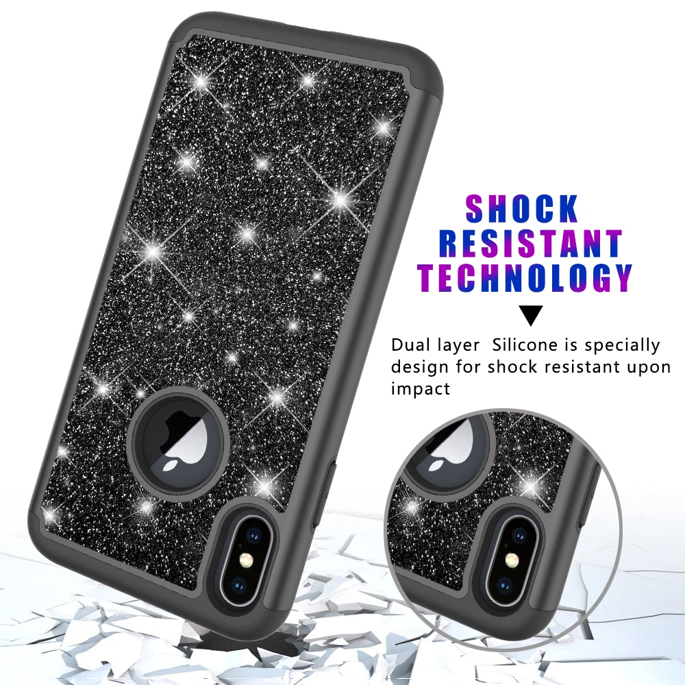 KISSCASE чехол со стразами и блестками для iPhone X XS MAX XR 7 8 Plus Мягкий блестящий 6 6S |