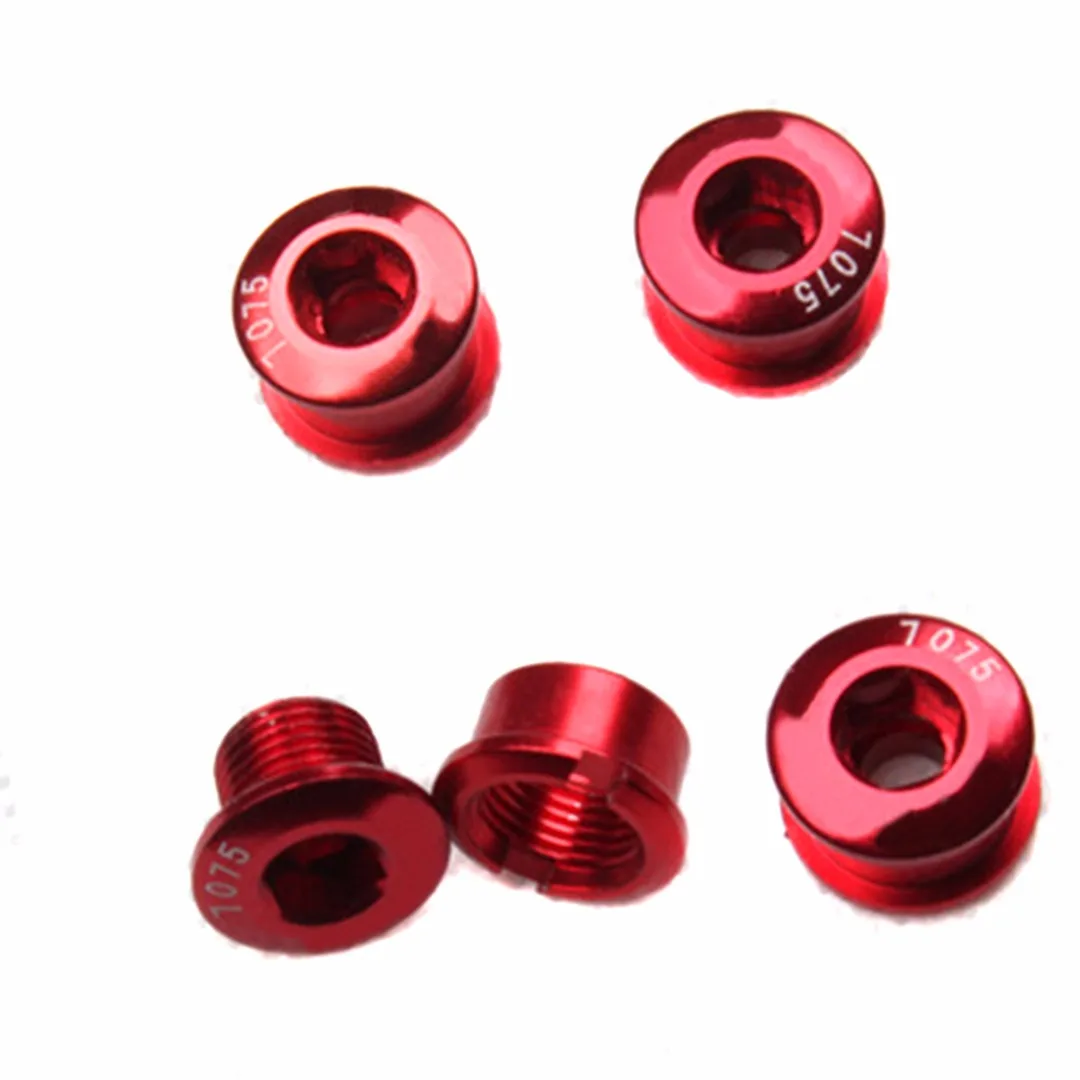 

5Pcs Bike Disc Screw Aluminum Mountain Road Bicycle Cycling Single Crank Chain Ring Wheel Bolt 1.5g Bike Crankset Disc Screws