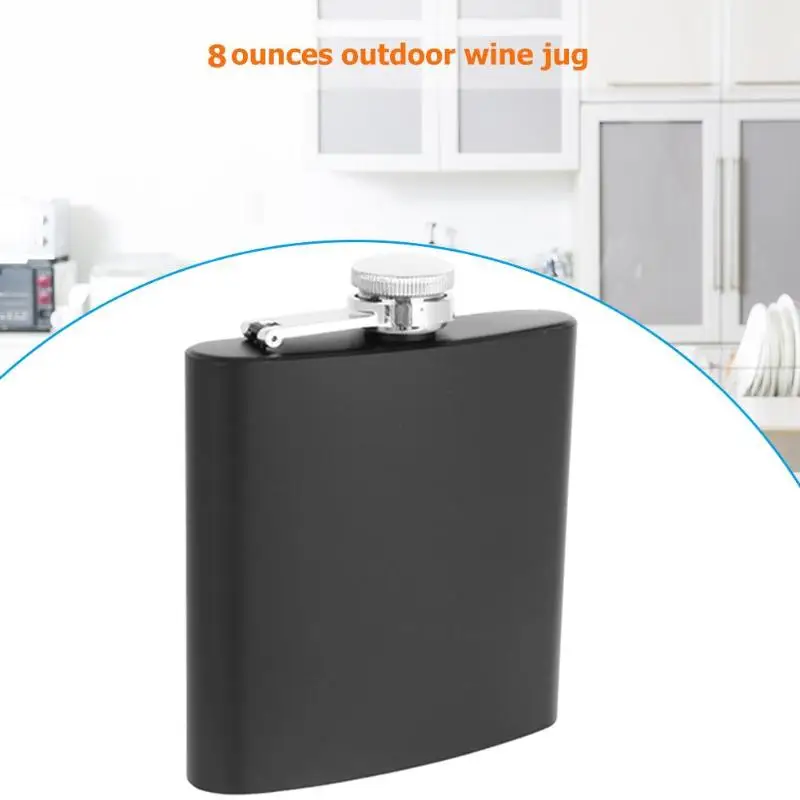 8 унций Портативный матовый мини из нержавеющей стали фляга флагшоны Открытый