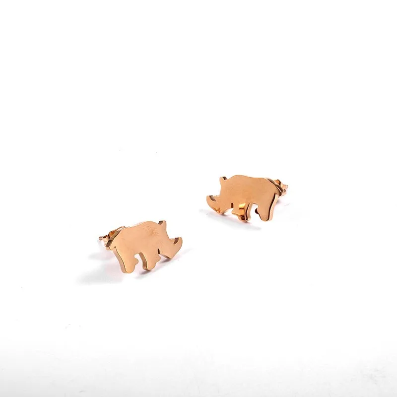 Серьги-гвоздики из нержавеющей стали в виде животных
