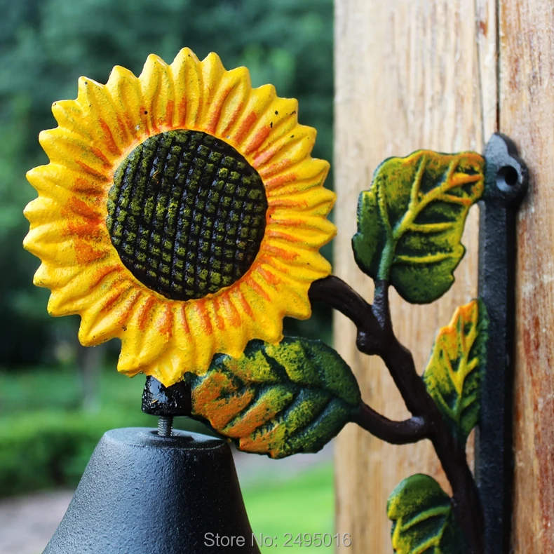 Деревенский чугунный дверной звонок в форме подсолнуха|Ловцы снов и подвесные