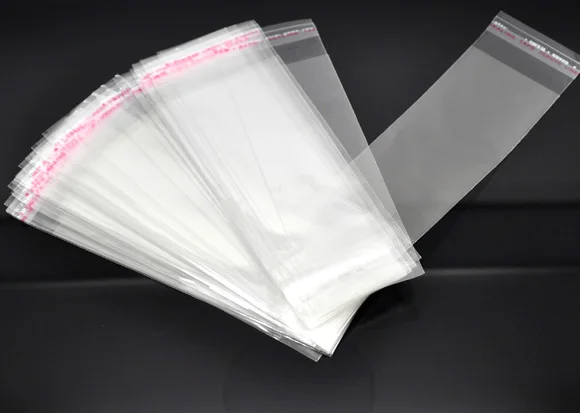 Clear Self Adhesive Seal Plastic Bags W/Hang Hole (Usable 11.5x5cm) 200PCs (B15237) | Украшения и аксессуары
