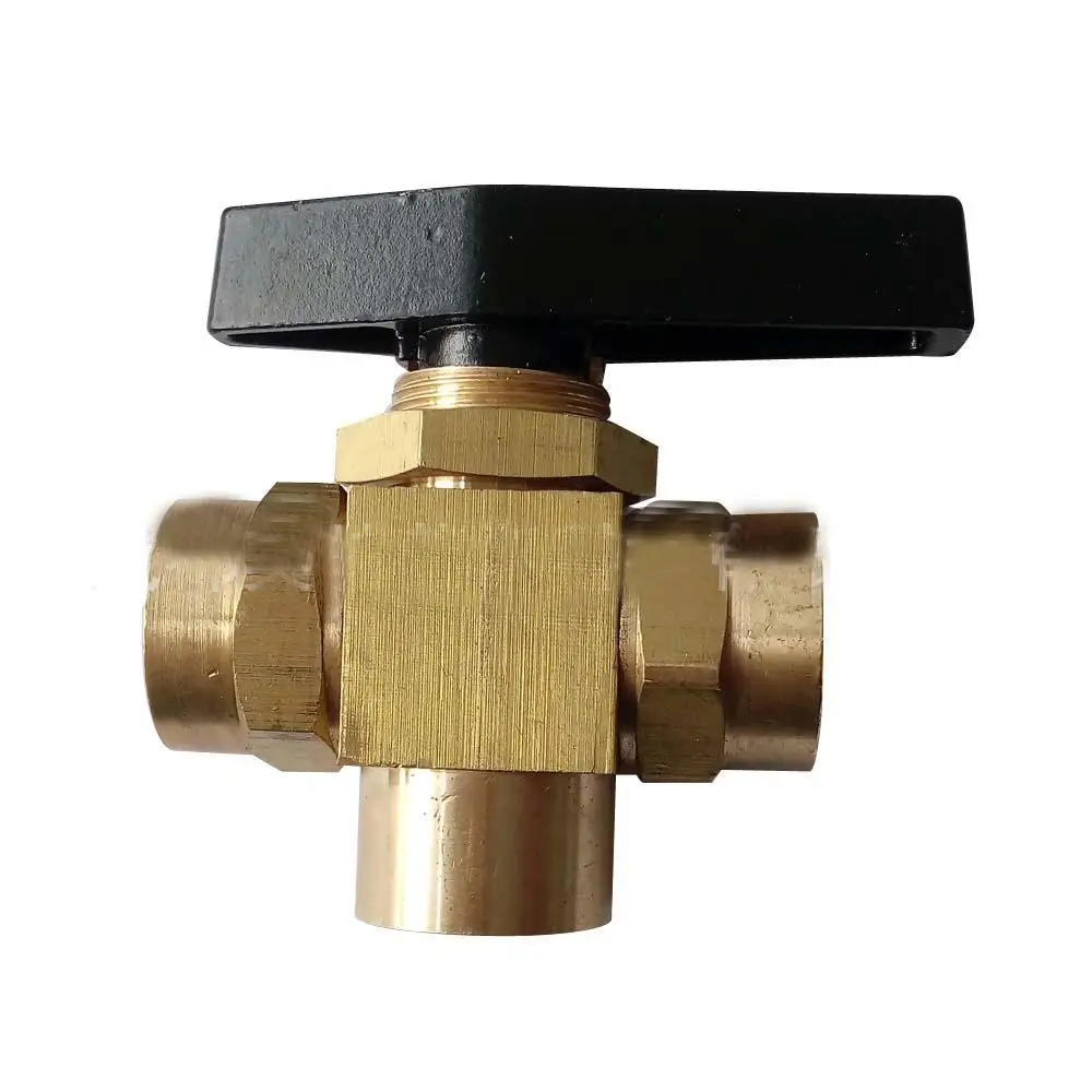 Латунный шаровой кран с L-образным отверстием 1/8 дюйма 1/4 3/8 NPT для сантехники