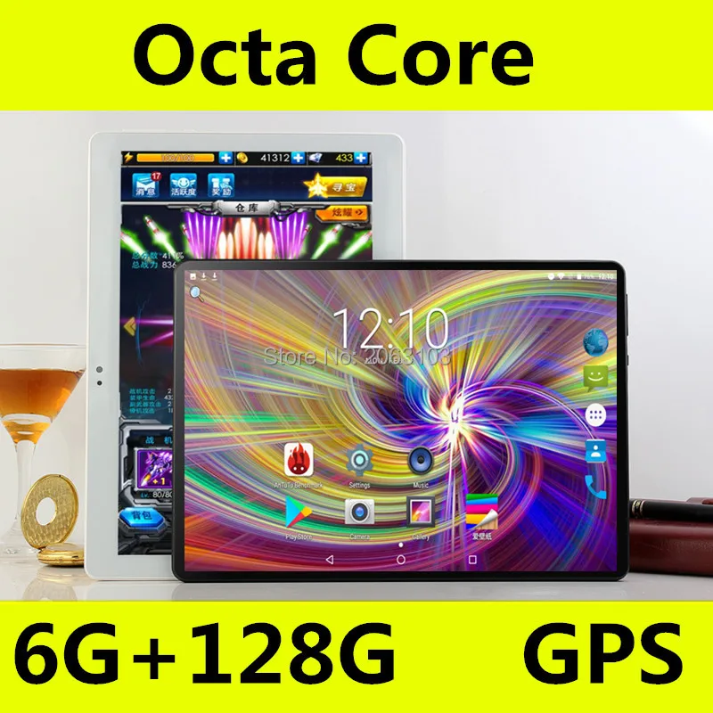 Newest Google Play Android 8.0 OS 10 inch tablet 4G FDD LTE Octa Core 6GB RAM 128GB ROM 1280X800 IPS Kids Gift Tablets 10.1 | Компьютеры и