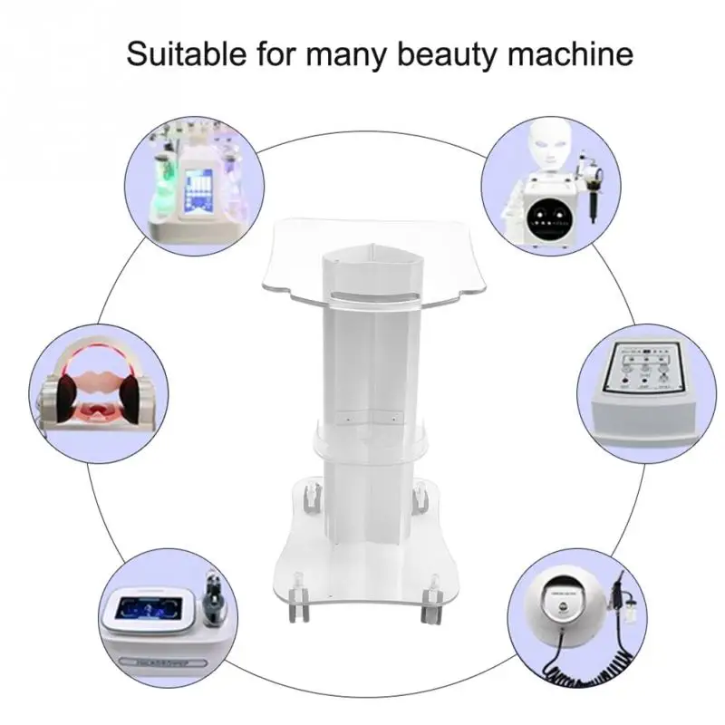 Тележка для салона красоты из плексигласа Алюминиевая Подставка ухода за кожей