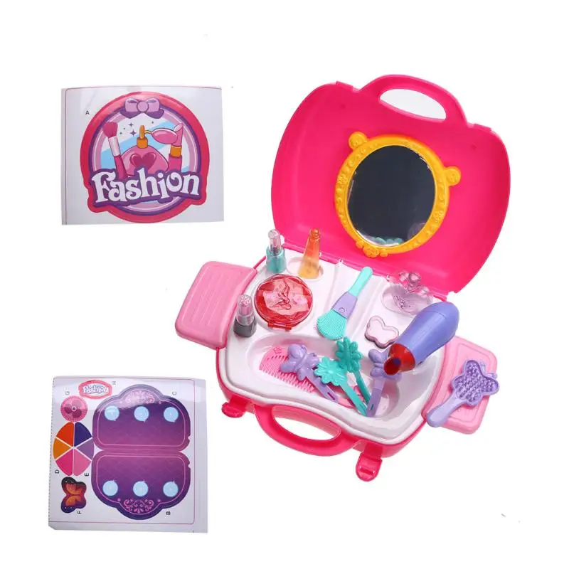 Моделирование косметичка для маленьких детей обувь девочек Макияж Tool Kit Box играть