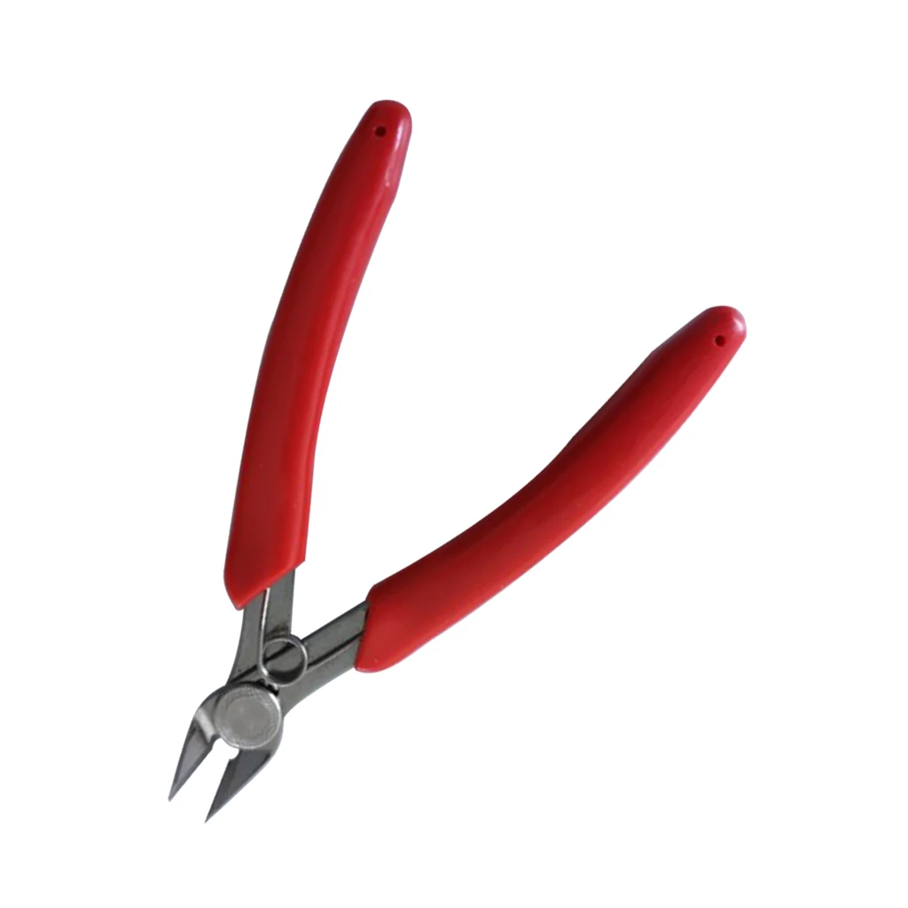 Stainless Steel 20 Degrees Metal Models Building Hand Tool Electrical Wire Cable Cutter Side Plier DIY Red |