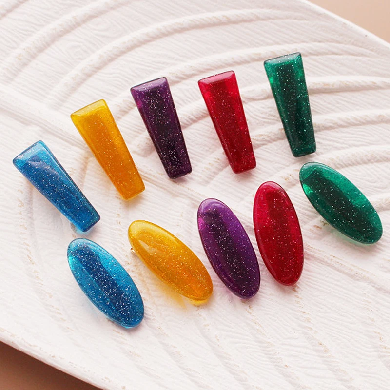 

Glitter clip Girl Fashion Bangs clip Simple Alloy Fresh Japanese Sweet 1 piece Student Hairpin Retro