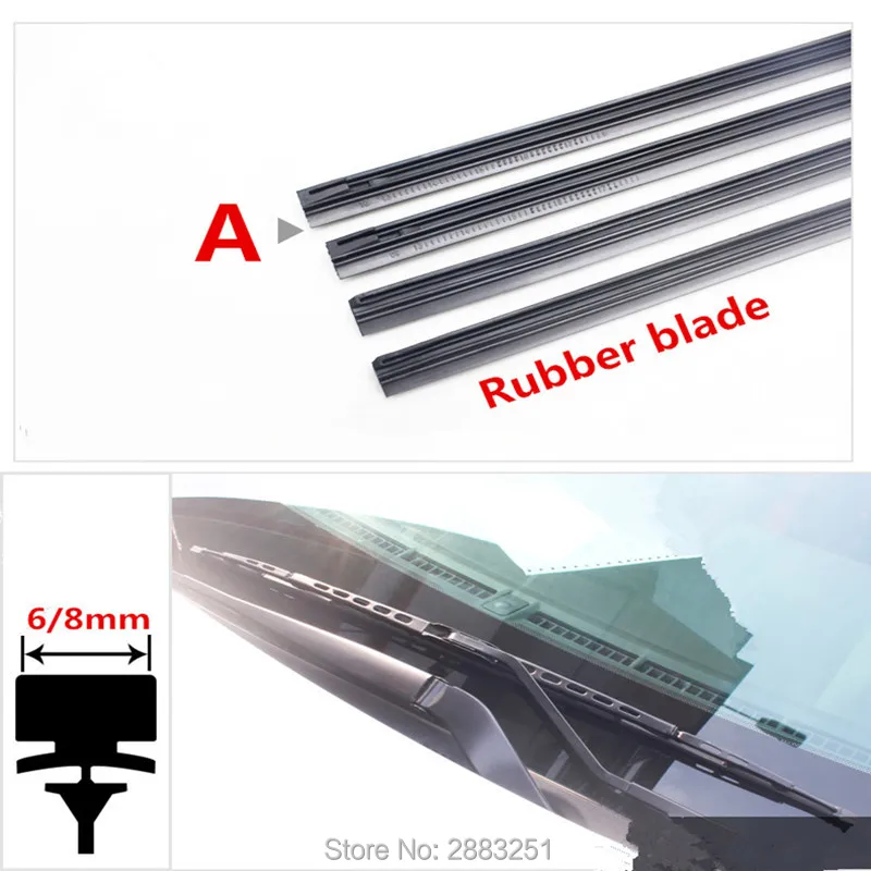 Car Wiper Blade Insert Rubber strip Refill for byd f3 f3r f-3 f0 s6 ti f6 f 3 g3 l3 s3 s7 g6 Ram Windscreen Wipers accessories | Автомобили
