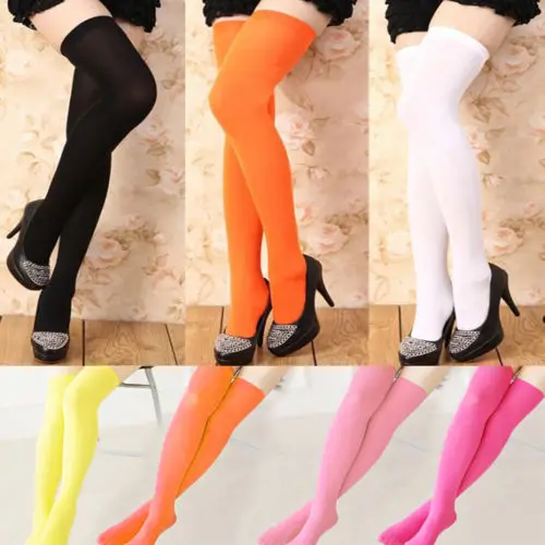 

Thigh High Women Girls Over The Knee Cotton Velvet Stocking Legging