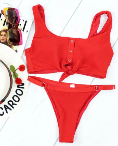 Sexy Women Button Bandage Beachwear Bikini Set Holiday Swimwear Pool Swimsuit Biquini Bathing Suit Monokini | Спорт и развлечения