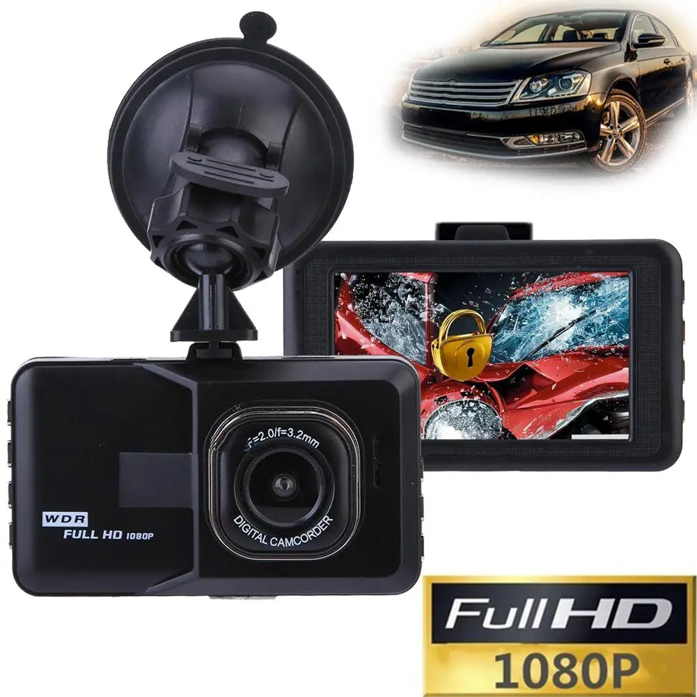 Full HD 1080P 3 дюйма Автомобильный видеорегистратор TFT экран с датчиком движения