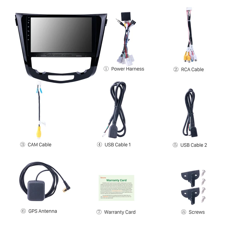 Автомагнитола Seicane 2DIN Android 7 1 GPS навигация аудио мультимедийный плеер головное