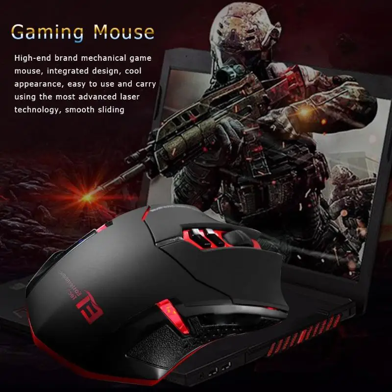 Беспроводная профессиональная игровая мышь VODOOL ET X 08 2000DPI 2 4G красная 800/1200/1600/2000/2400