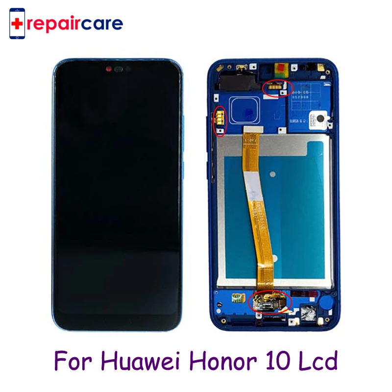 100% новый черный 5 84 дюймовый ЖК дисплей с отпечатком пальца для Huawei Honor 10 +