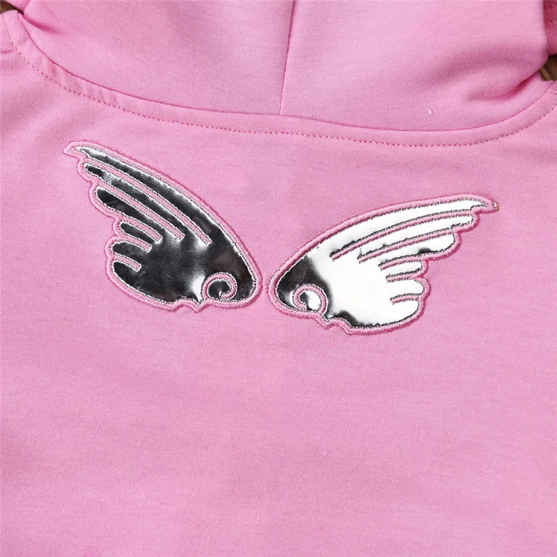 Милые детские весенние розовые топы с капюшоном и единорогом для маленьких