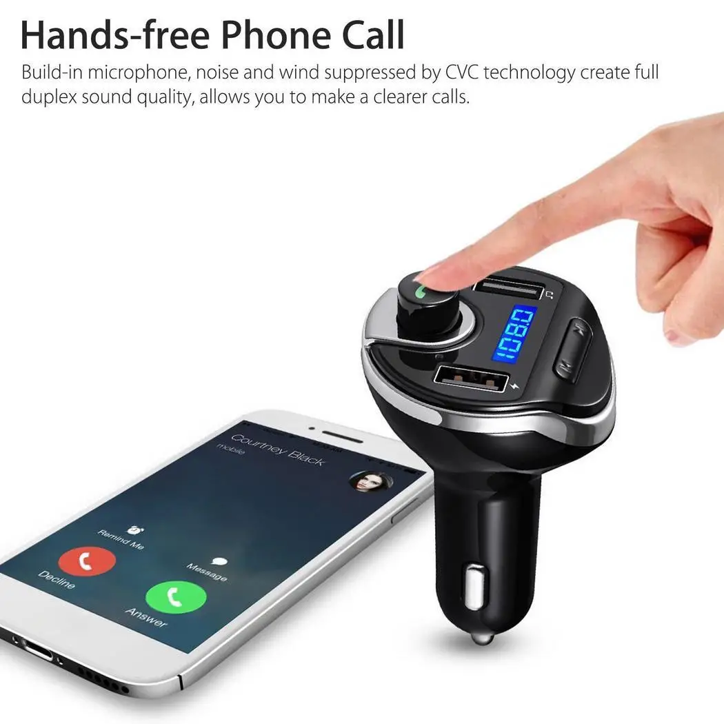 0 мГц дБмкВ MP3 5 М 87 107 плеер автомобиля Зарядное устройство Bluetooth 108 USB Беспроводной