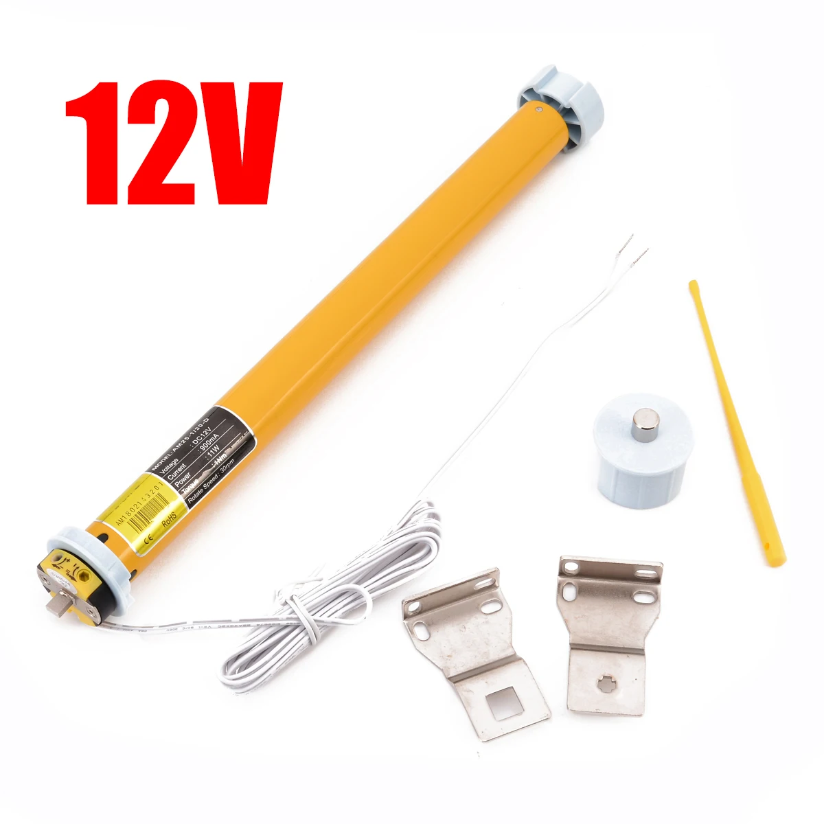 

DIY DC 12V 30RPM Electric Curtains Motor Roller Blind Shade Tubular Motor With Holder Kit For Home Supplies