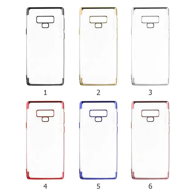 high quality Transparent Soft TPU Rubber Case Cover For Galaxy Note 9 Crystal Clear Plating Bumper for Smart Phone Model | Мобильные