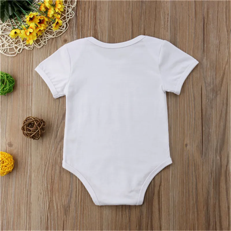 2019 Musim Panas Baru Bayi Bayi Bayi Anak Laki-laki Anak Perempuan Bodysuit Jumpsuit Katun Pakaian Pakaian Set Bayi Bodysuit O-Leher 0-24 M
