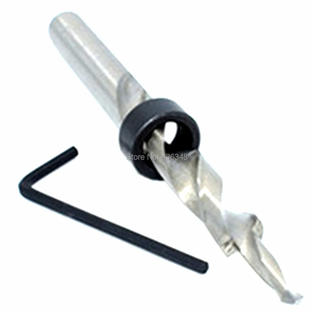 

10mm(Shank) To 5mm(Head) Drill Bit Twist Step Drill Bit Woodwork 10mm Depth Stop Collar Pocket Hole Machines Stepped Drills Bits