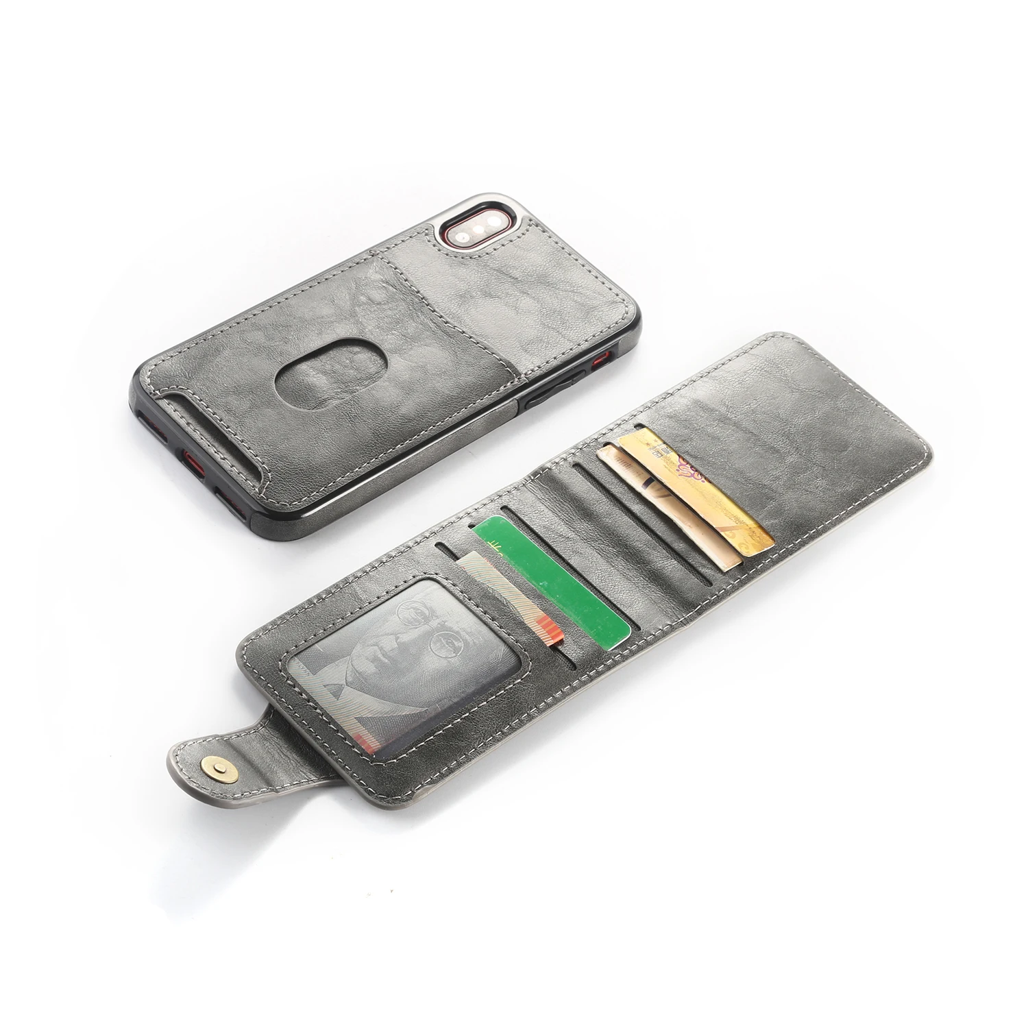 KISSCASE кожаный чехол для iPhone X 6 7 8 плюс Чехол Plus противоударный Разделение карт