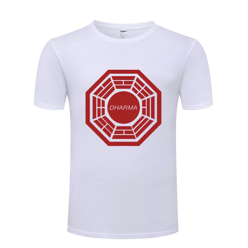 Dharma Initiative Lost Men's T-Shirt T Shirt Men 2018 New Short Sleeve O Neck Cotton Casual Top Tee | Мужская одежда