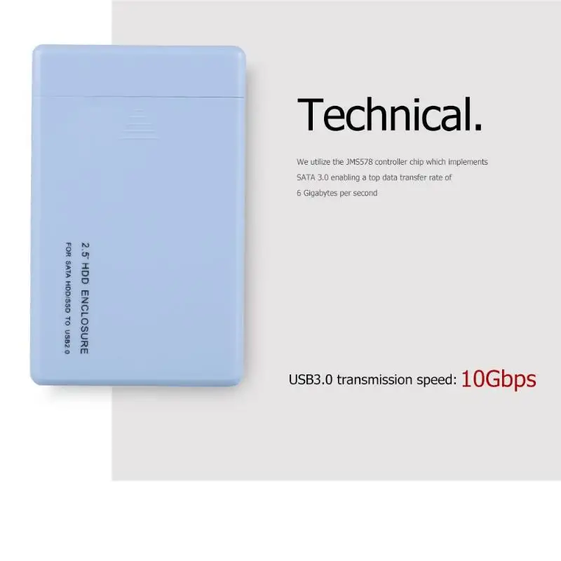Внешний HDD корпус для жесткого диска USB2.0 Sata Портативный чехол 2 5 &quotдюймовый