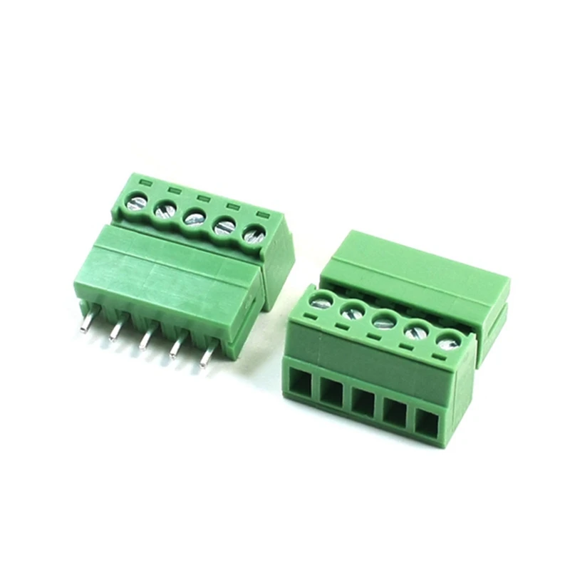 

CLAITE 5pin Terminal Plug Type 300V 5.08mm Pitch Connector Screw Terminal Block