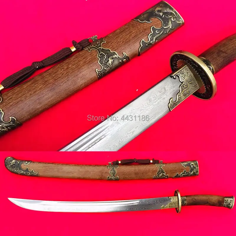 Китайский LongQuan ручной работы KungFu Broadsword Dao Sword Sabre династии Цин Феникс боевой нож