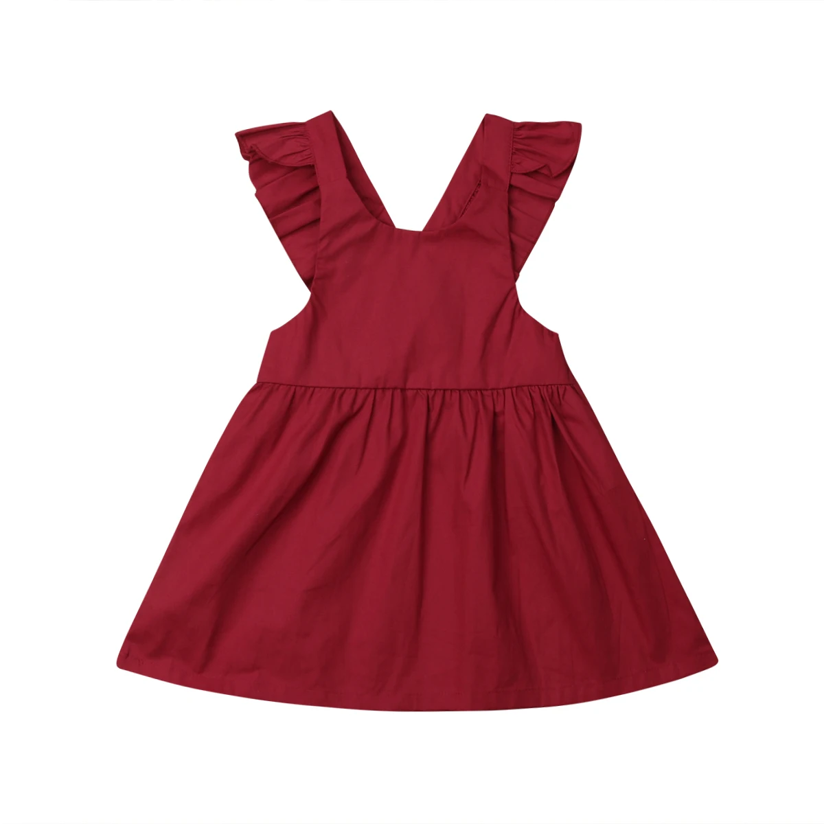 Pudcoco Kids Toddler Baby Girl Ruffle Backless Princess Dress Pageant Wedding Party Tutu Dresses Cotton Clothes 0-5Y | Детская одежда и