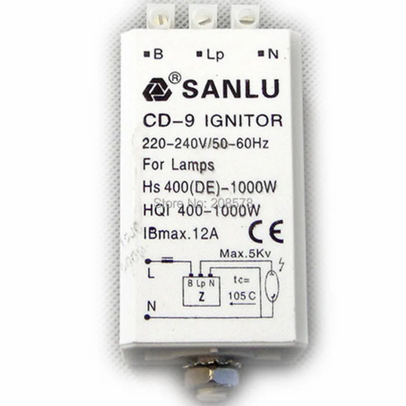 Free Shipping 600W~1000w HPS/MH sanlv cd-9 Ignitor
