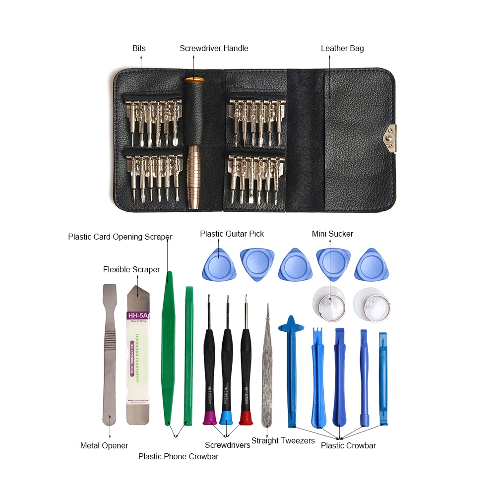 JelBo 25 в 1 мобильный телефон инструмент для ремонта отвертка композиционный Набор