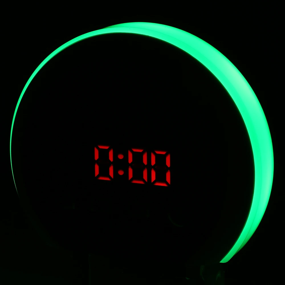 TS-S22 LED Mirror Clock Alarm and Snooze Temperature Display RGB Light | Дом и сад