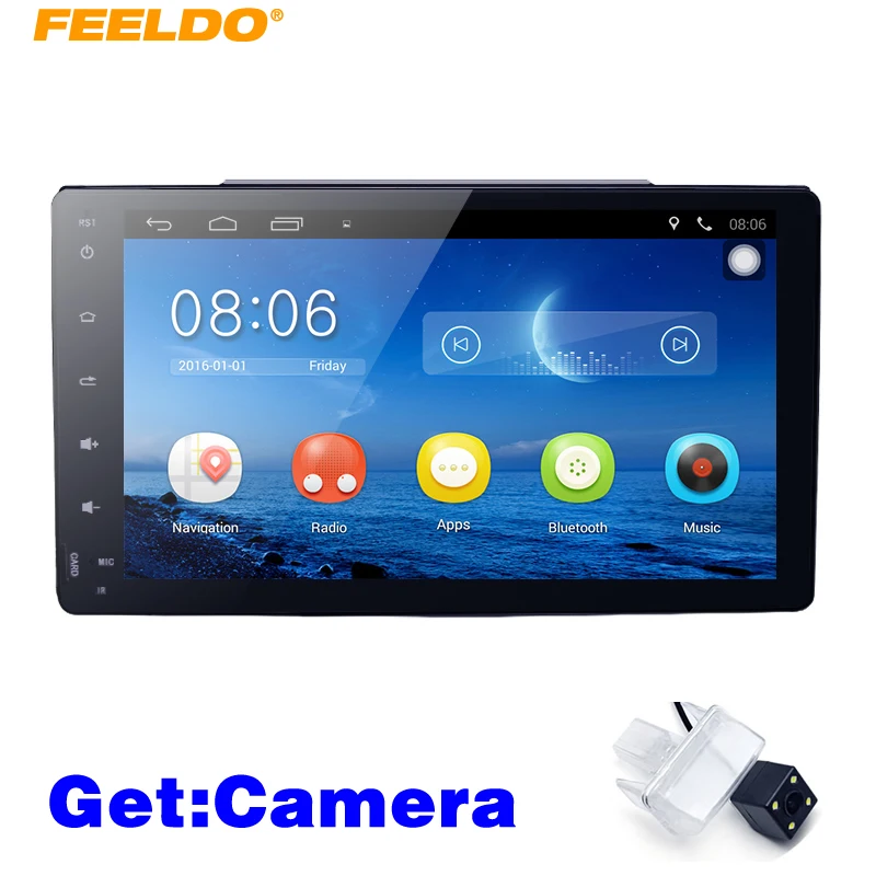 FEELDO 9 дюймов Android 6 0 четырехъядерный Автомобильный GPS Bluetooth Navi Радио USB медиаплеер