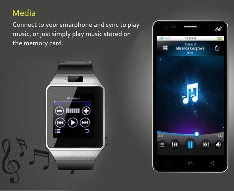 Умные часы DZ09 с sim картой Bluetooth для телефона спортивные HD звонки смс шагомер