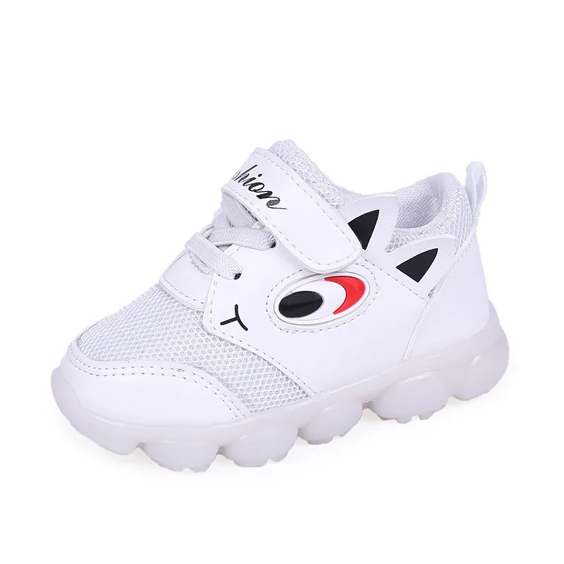 Size21-30 Легкая спортивная обувь 2019 г. весенне-Осенняя детская с мягкой подошвой для