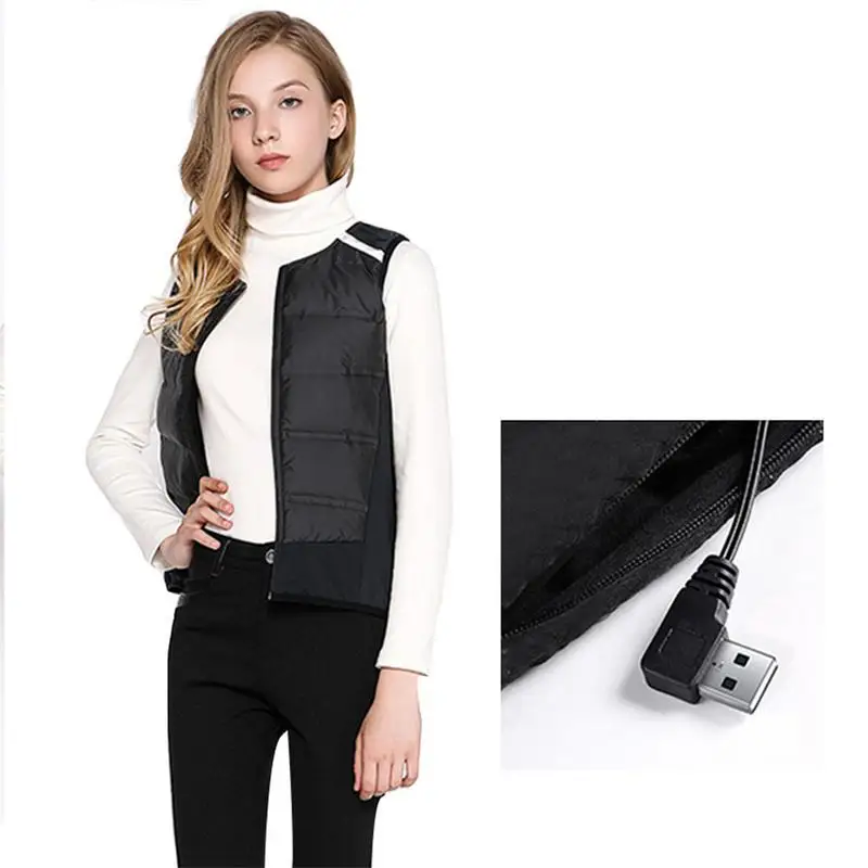 Женский зимний жилет с подогревом USB Smart терможилет постоянной температурой