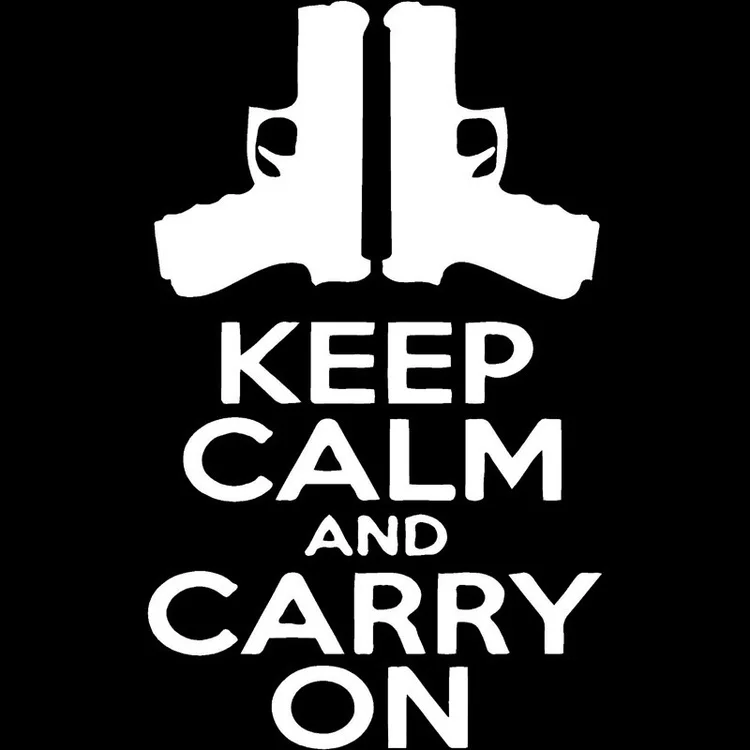 11x17 см с надписью KEEP CALM AND ручной клади игрушечное ружье автомобиля Стикеры