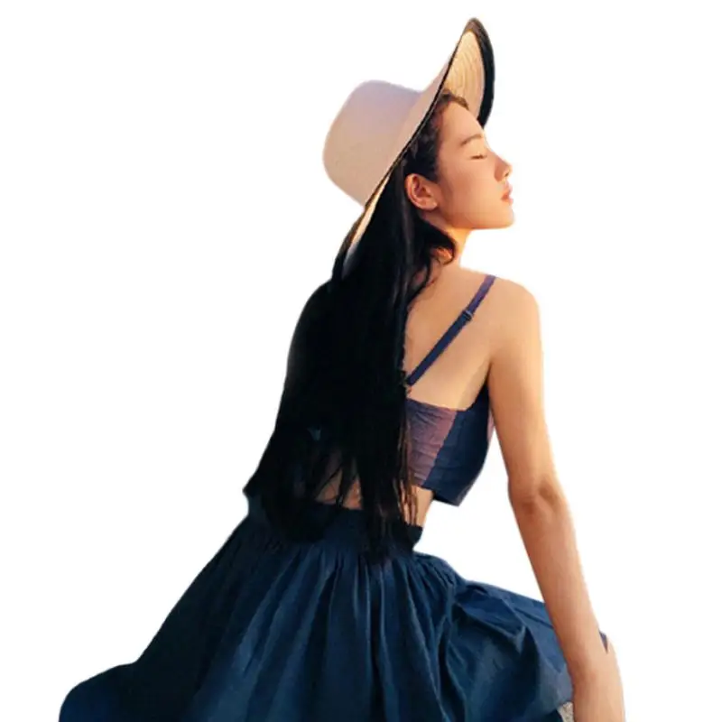 

MISS M Summer Straw Hat Women Big Wide Brim Beach Hat Sun Hat Foldable Sun Block UV Protection Panama Hat Bone Chapeu Feminino