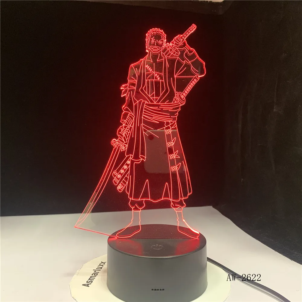 3D светодиодный креативный USB декоративный светильник аниме цельная форма