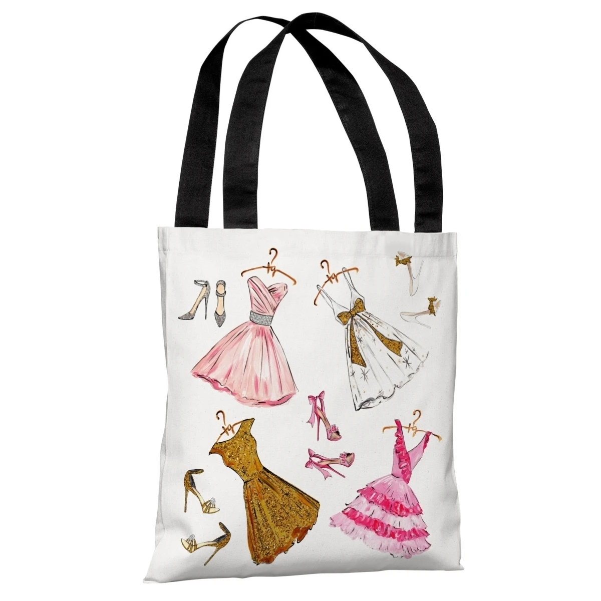Один Bella Casa 73052TT18P 18 in. Платье ассортимент & Sparkles сумка из полиэстера от Timree Gold белый