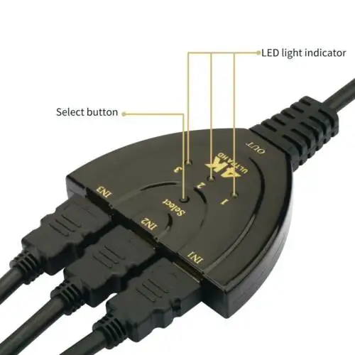 3 Порты и разъёмы 1080 P автоматический HDMI переключатель делителя концентратор