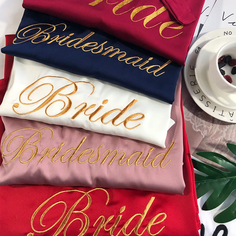 Bridemiad шелковый халат Шелковая пижама атласные халаты женский сексуальный весна